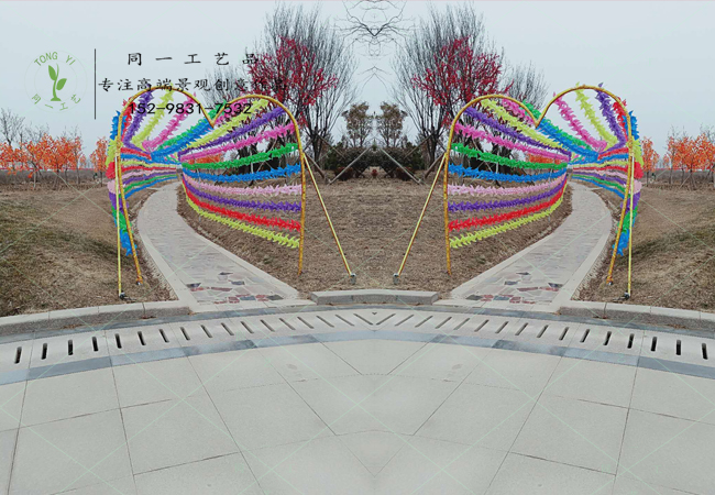 稻草工藝品風車長廊