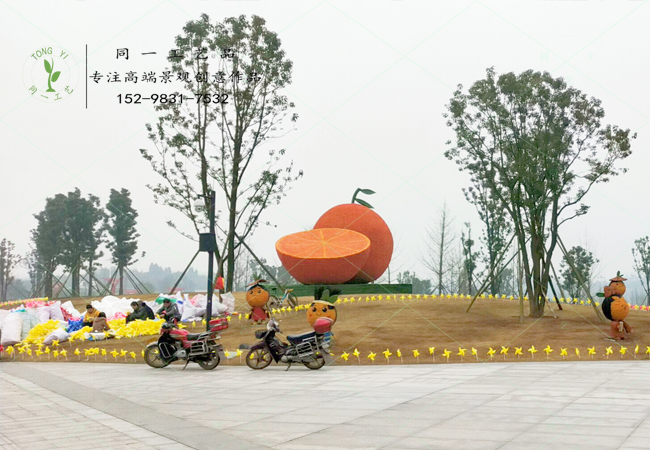 稻草工藝品橙子造型