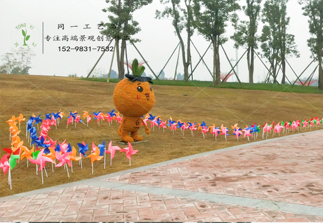 稻草工藝品橙子造型