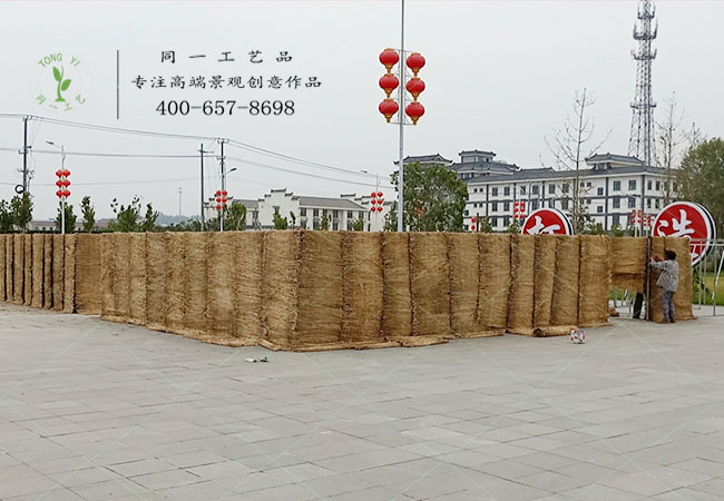 徐州稻草工藝品迷宮現場制作