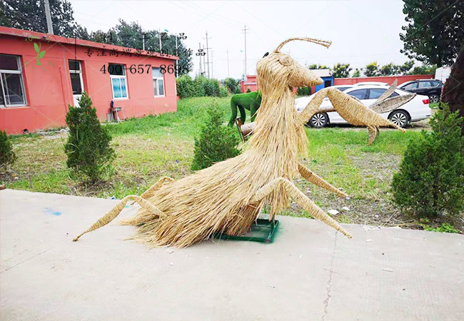 稻草工藝品稻草螳螂造型 稻草工藝品稻草螳螂造型