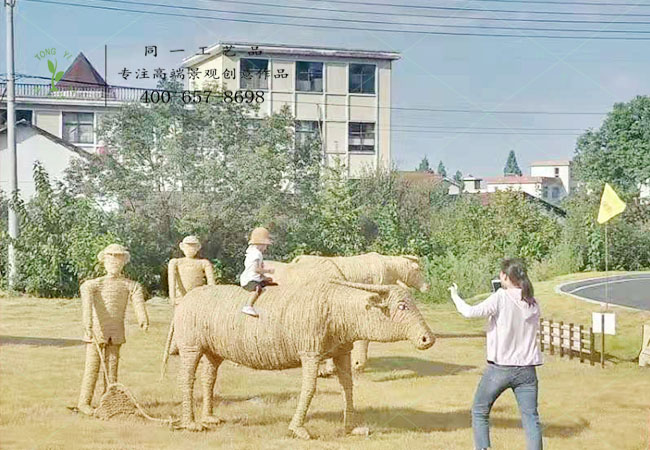 浙江建德稻草工藝品農耕造型 浙江建德稻草工藝品農耕造型