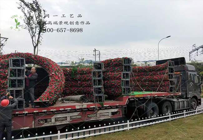 仿真綠雕絹花拱門現場卸貨 仿真綠雕絹花拱門現場卸貨